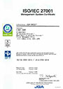 ISO/IEC 27001 情報セキュリティマネジメントシステム登録証（The 1st Data Center）
