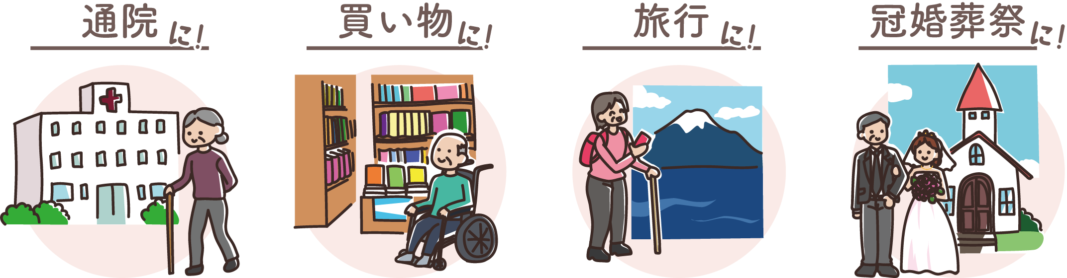介護タクシーはお出かけの味方です
